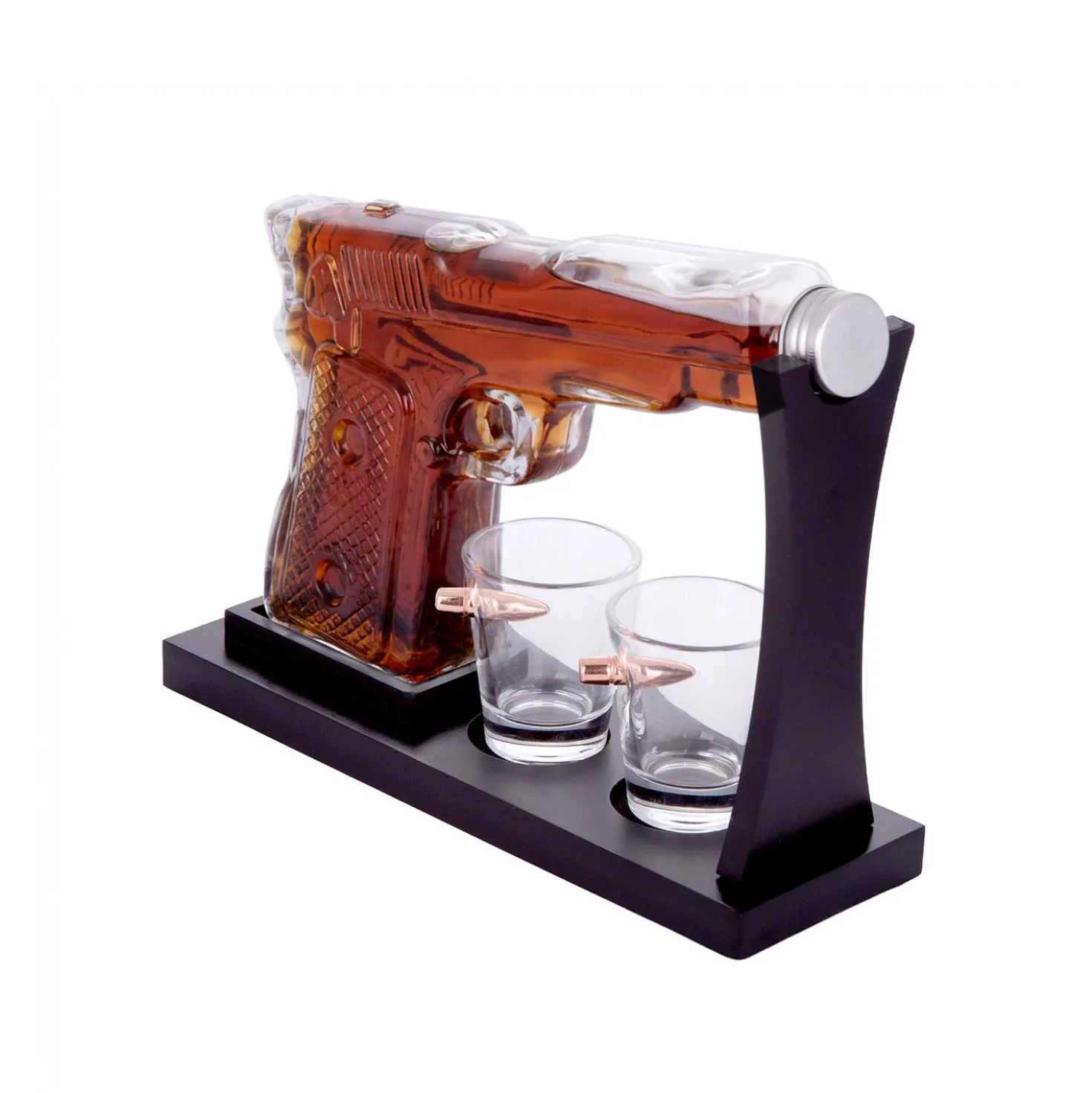 Set liquore bottiglia pistola con bicchierini shot