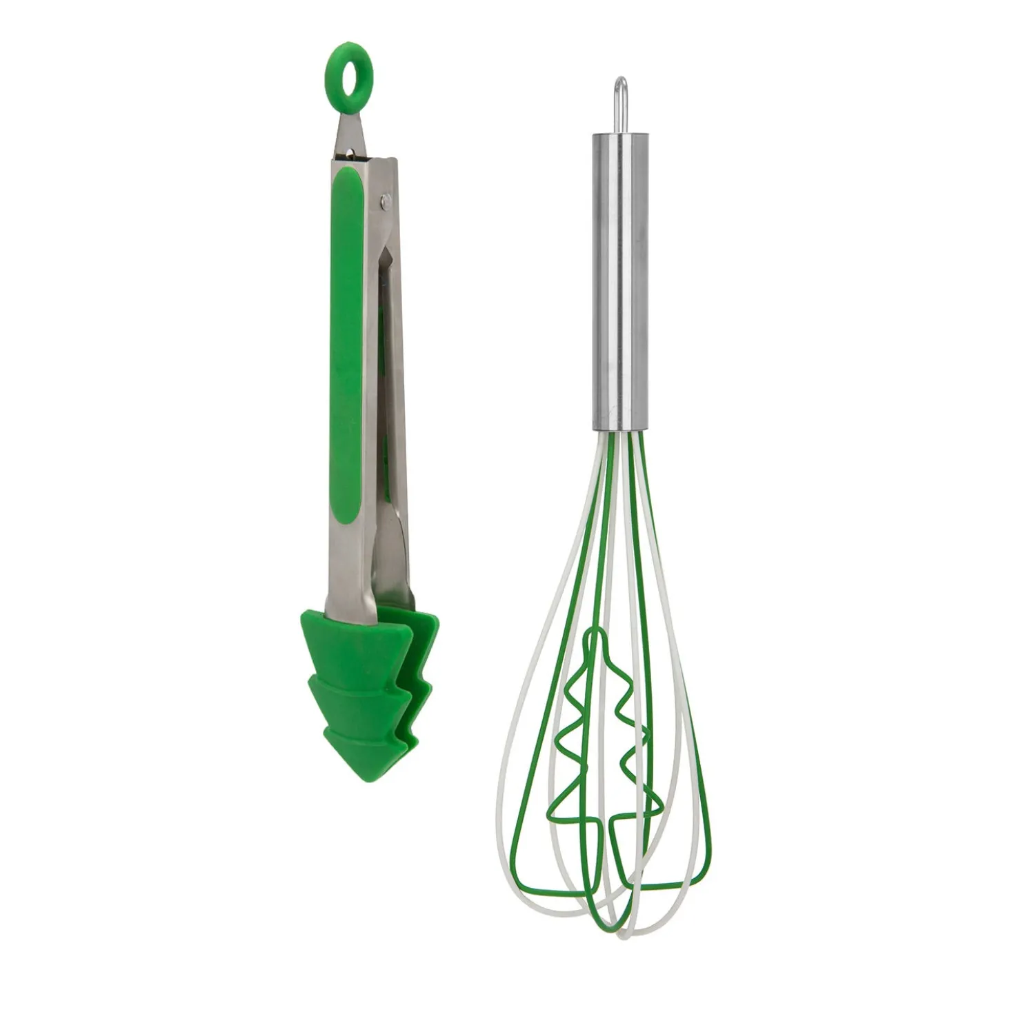 Set natalizio pinza e frusta silicone verde