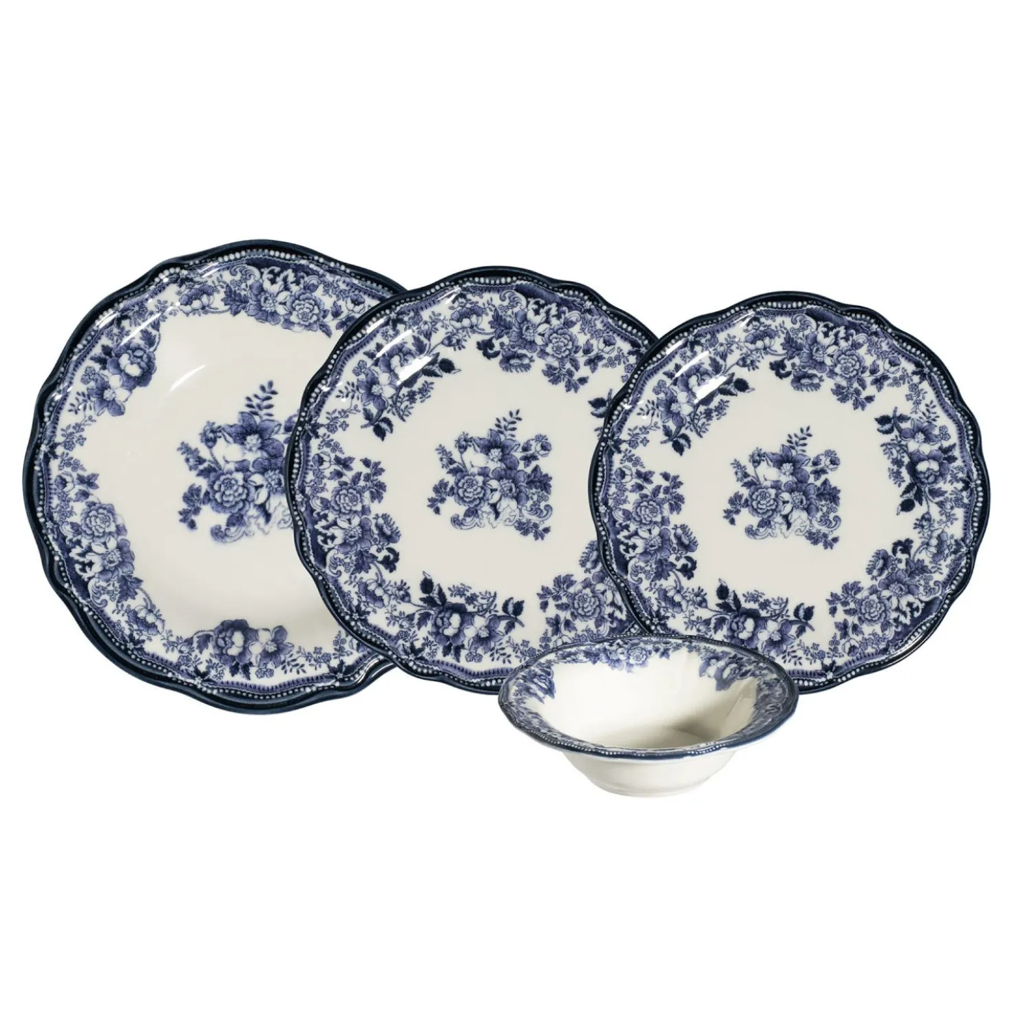Set 24 piatti Velour blu