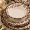 Set 24 piatti Velour marroni