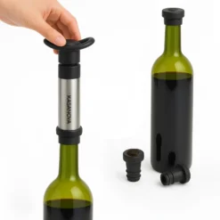 Set pompa salvavino con 2 tappi