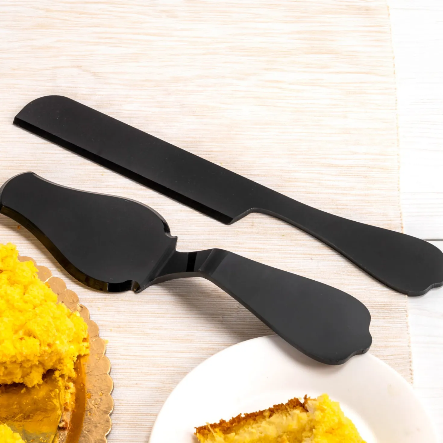 Set posate per torte Bon Ton nero Iplex