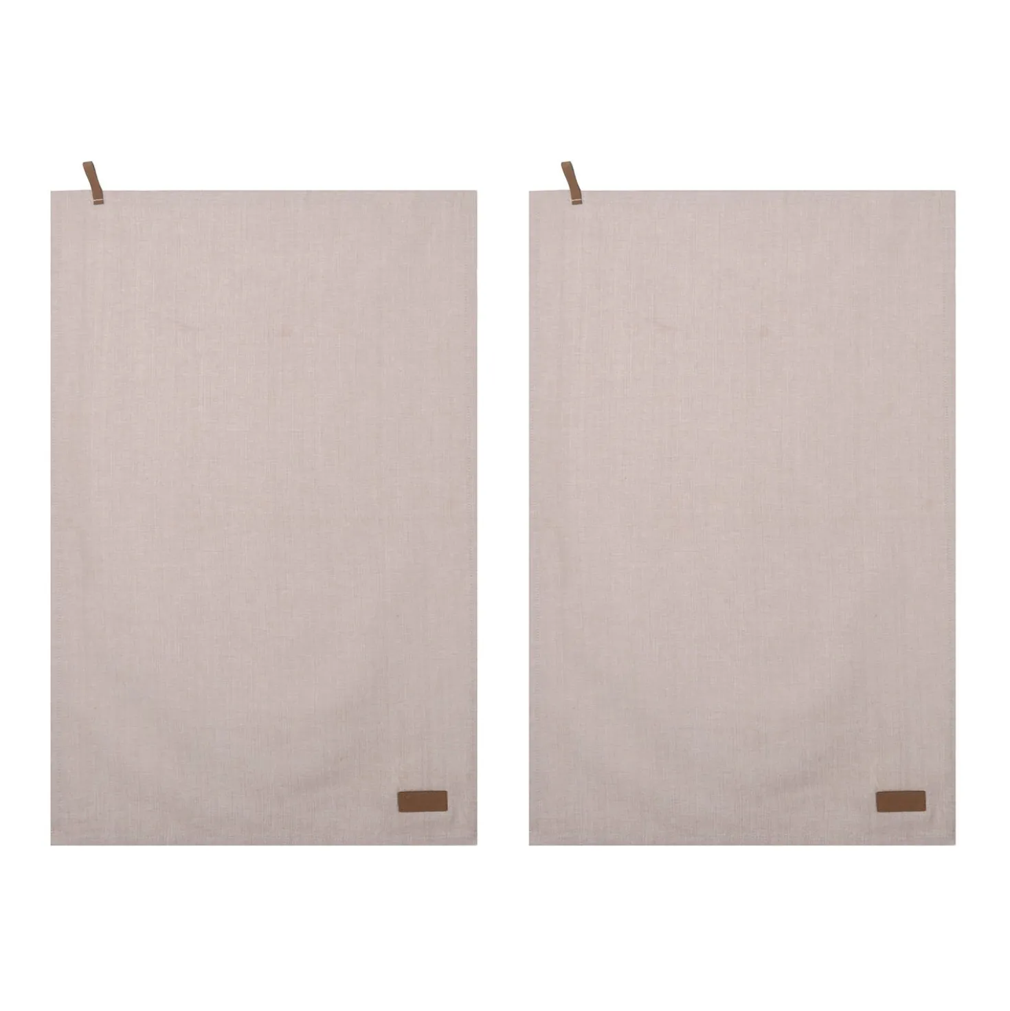 Set 2 strofinacci cucina 45x70 cm beige in cotone