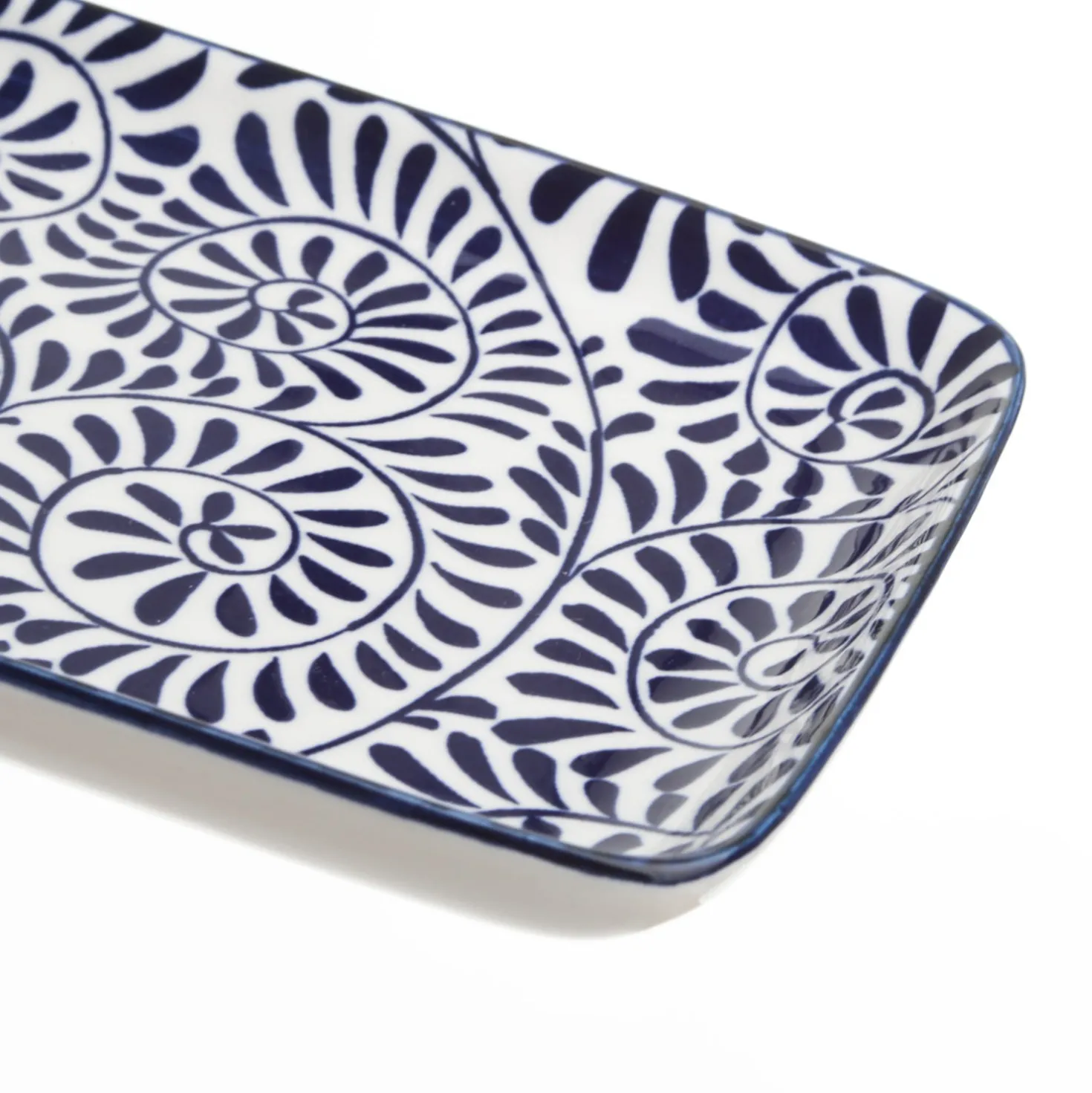 Set sushi 3 pezzi piattino rettangolare blu Sushiko