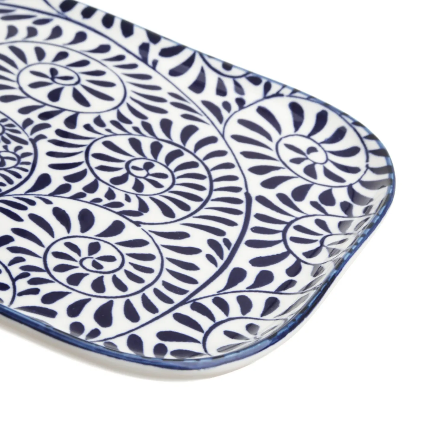Set sushi 3 pezzi piattino rettangolare 23 cm blu Sushiko