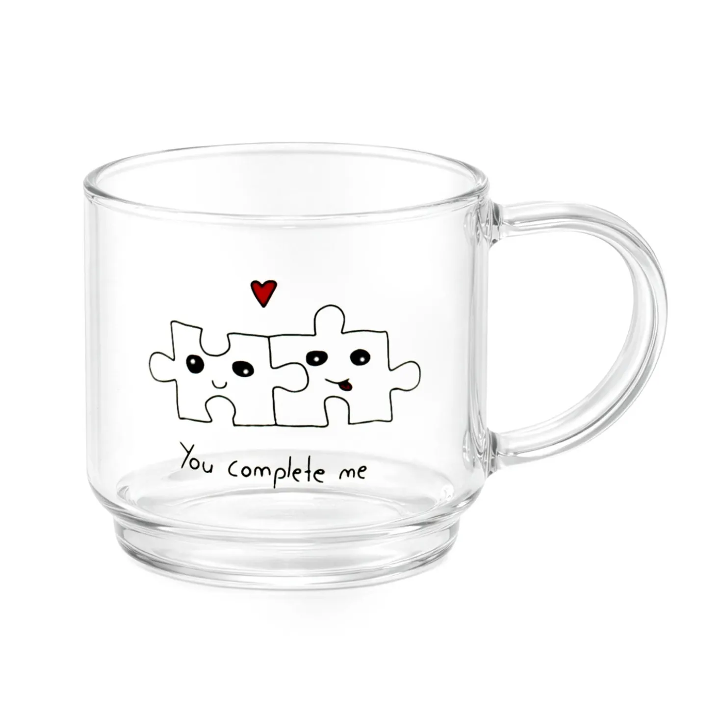 Set 4 tazzine 100 ml in vetro Love up