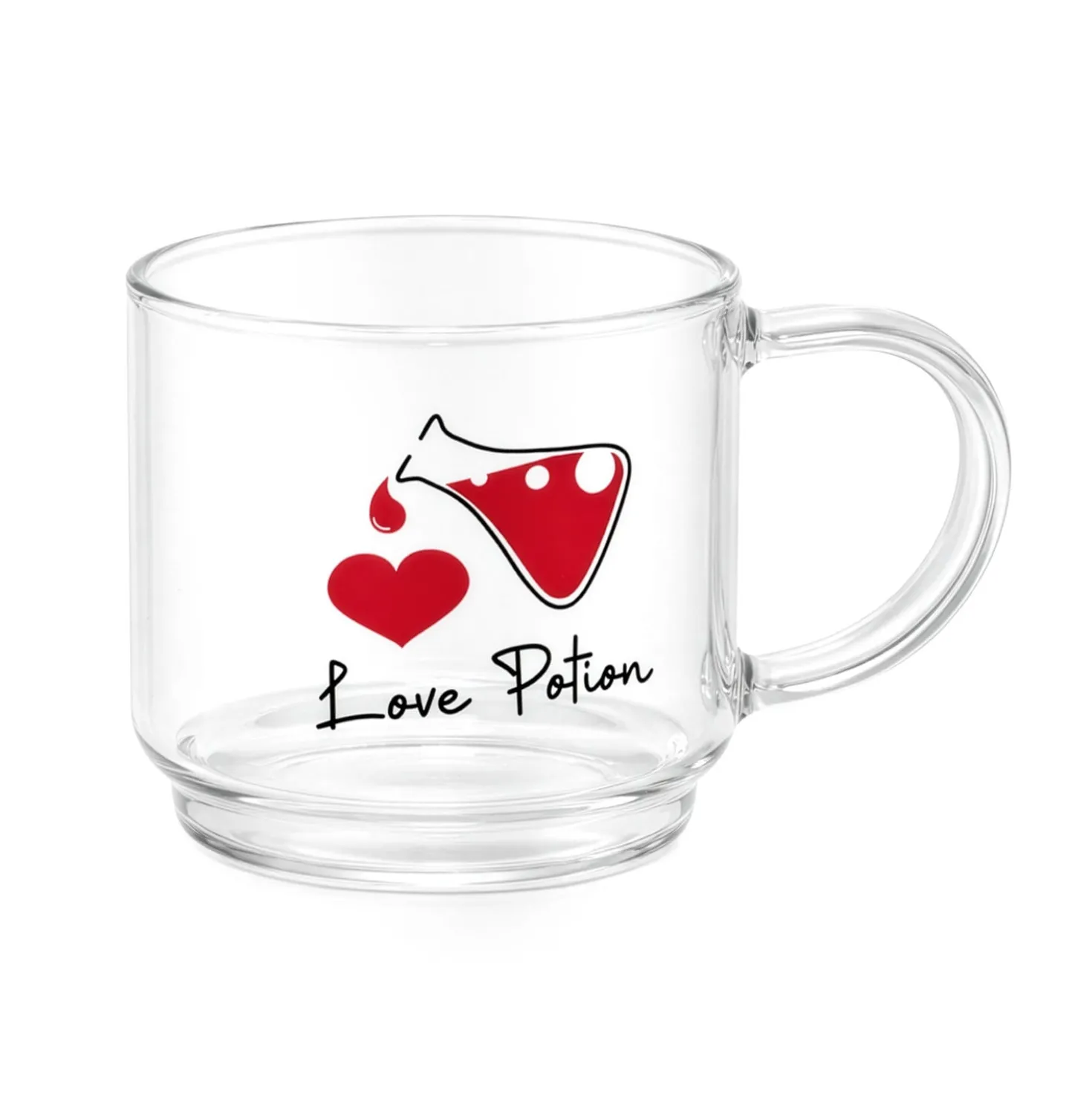 Set 4 tazzine 100 ml in vetro Love up