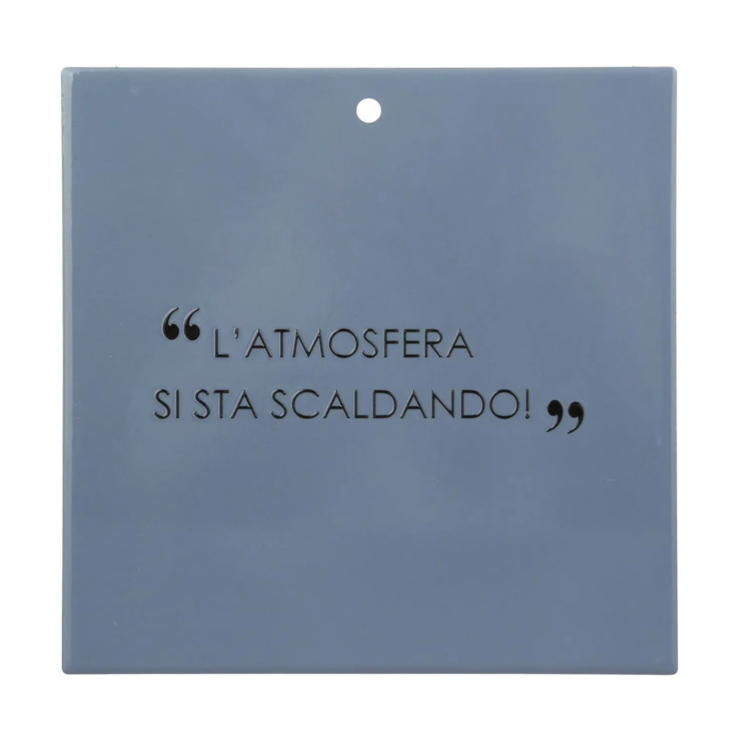 Sottopentola in ceramica blu 20x20 cm scritta Quotes