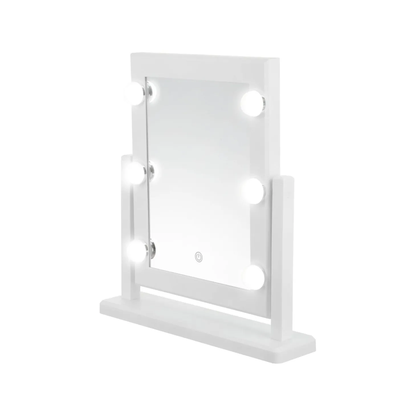 Specchio da tavolo bianco 37x41 cm Hollywood