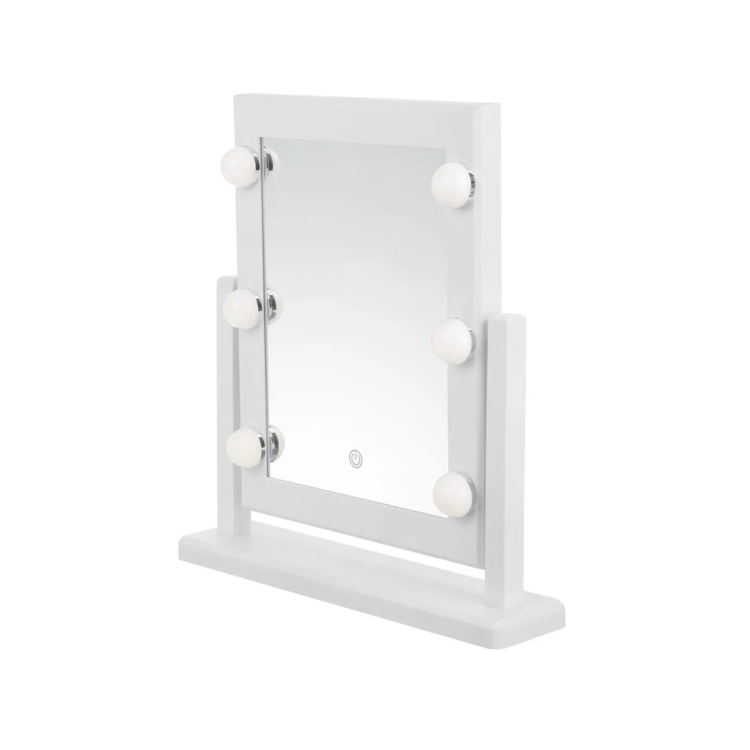 Specchio da tavolo bianco 37x41 cm Hollywood