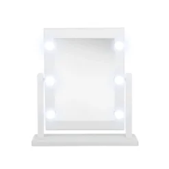 Specchio da tavolo bianco 37x41 cm Hollywood