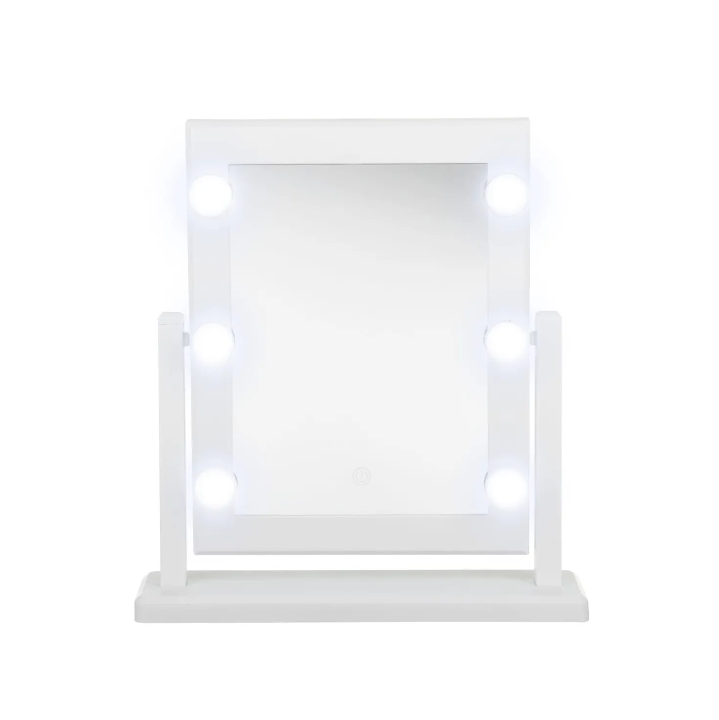 Specchio da tavolo bianco 37x41 cm Hollywood