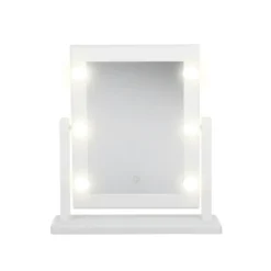 Specchio da tavolo bianco 37x41 cm Hollywood
