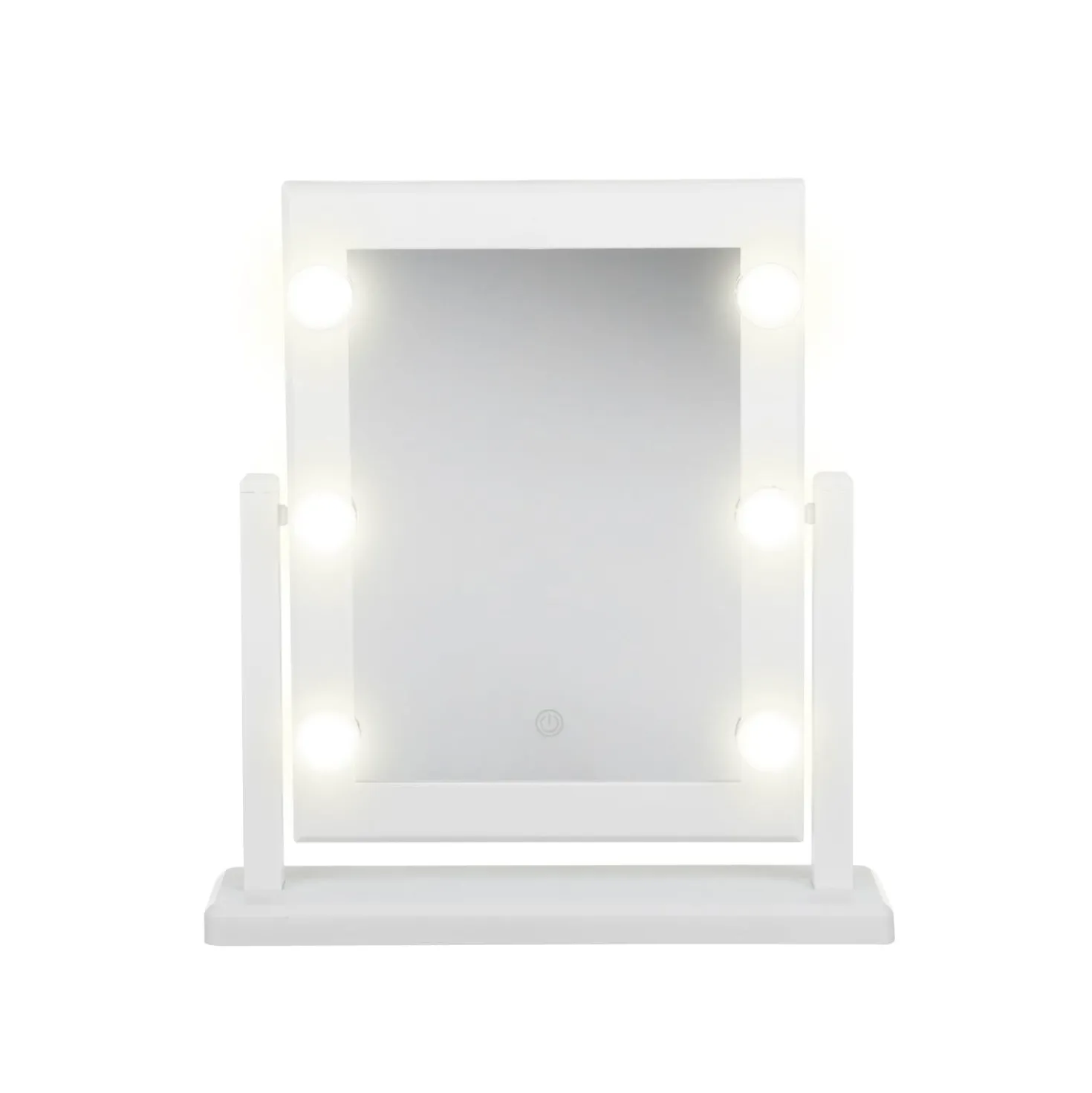 Specchio da tavolo bianco 37x41 cm Hollywood