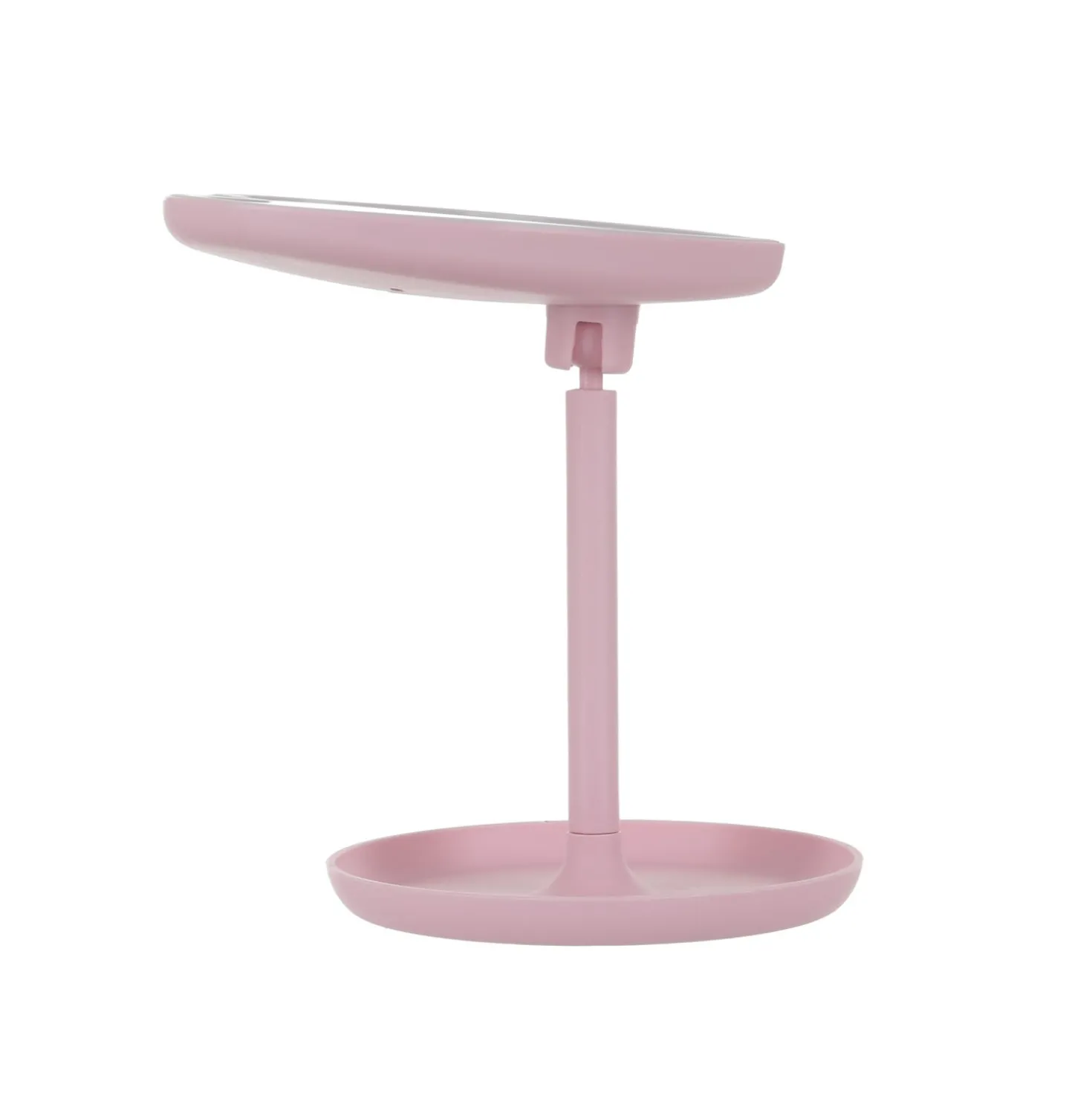 Specchio da tavolo cuore con led rosa