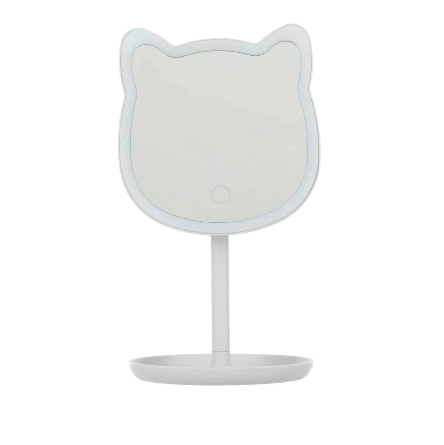 Specchio da tavolo gatto con led bianco