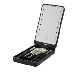 Specchio per trucco con LED e set pennelli