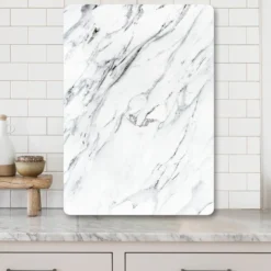 Tagliere effetto marmo bianco 20x30 cm