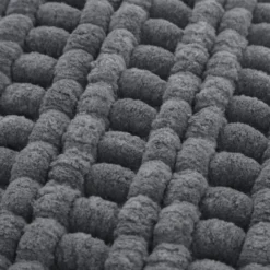 Tappeto bagno ciniglia 60x130 cm grigio Rug