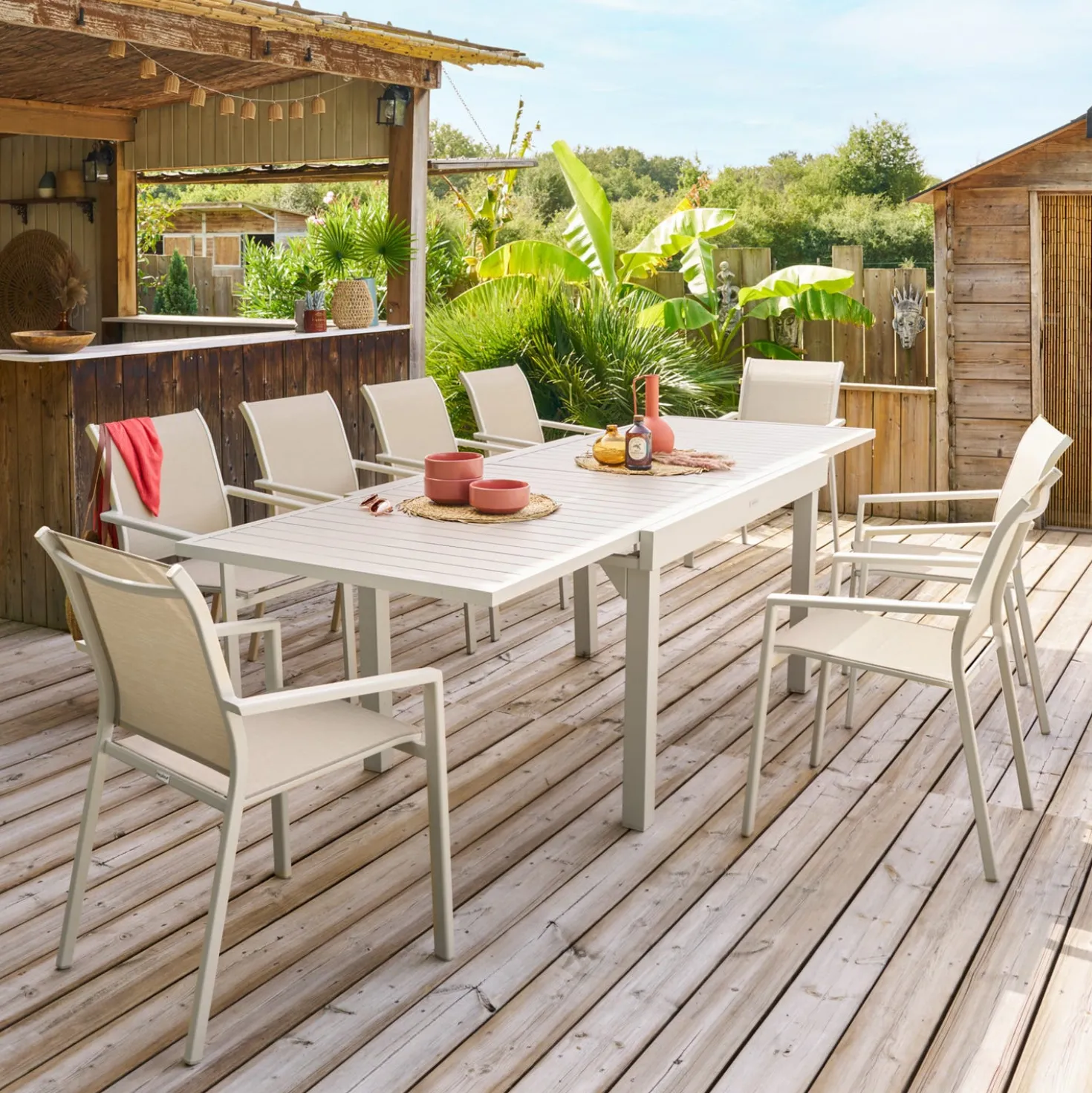 Tavolo allungabile 135 270x75,5x90 cm - color argilla Piazza