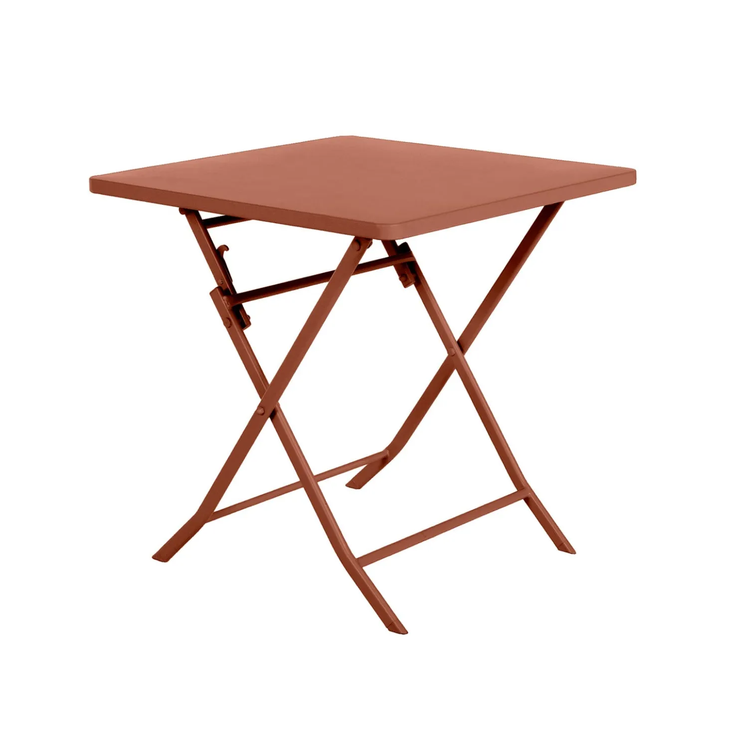 Tavolo da giardino pieghevole 70x70x71 cm Greensboro rosso ambra