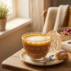 Tazza caffè vetro 190 ml Tipo corretto Color Bloom