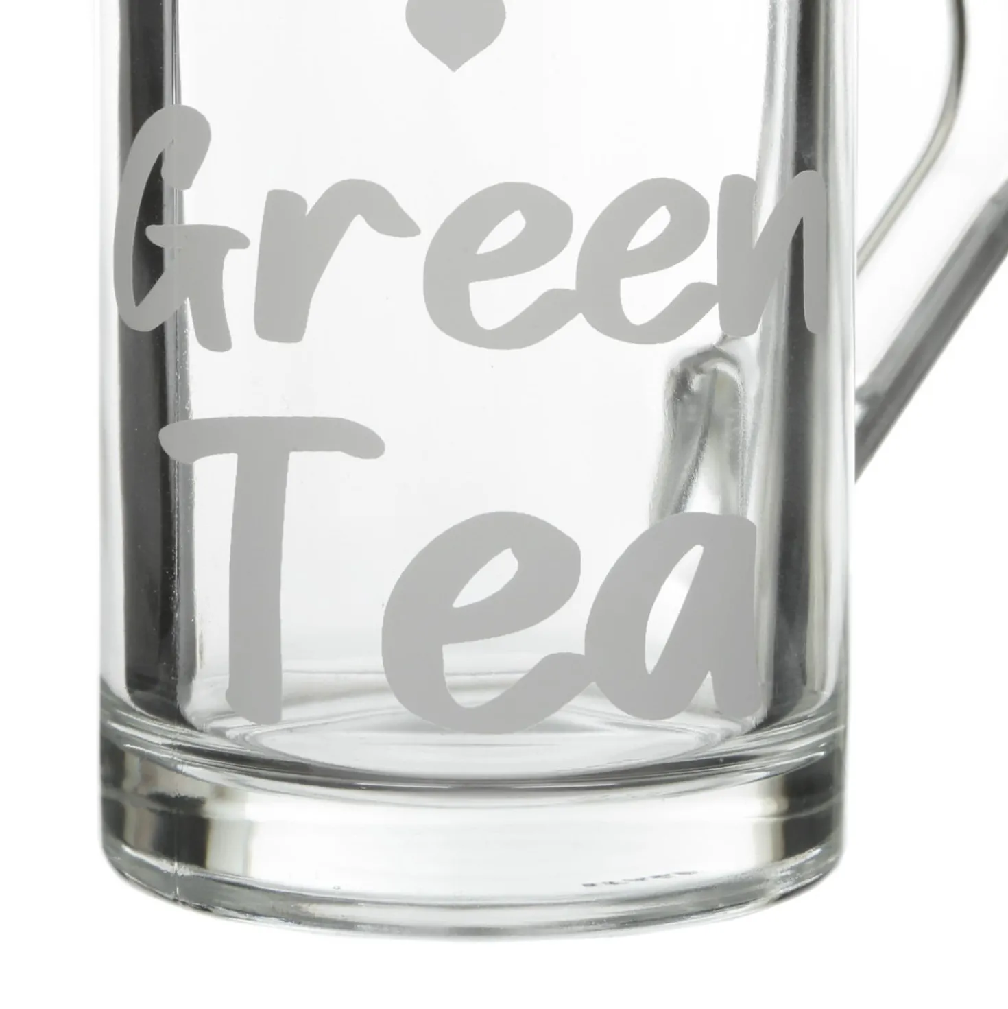Tazza tè in vetro 230 ml scritta Green Tea