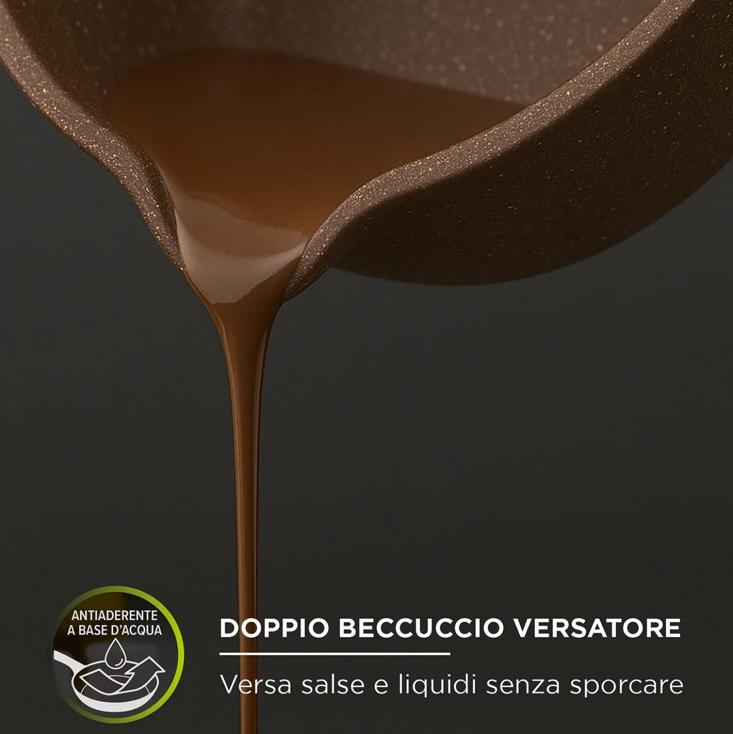Tegame 28 cm antiaderente 0 grassi con coperchio