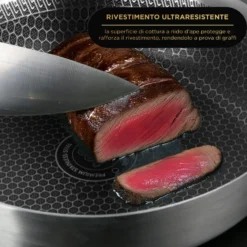 Tegame 28 cm con coperchio a 3 strati Tri - ply