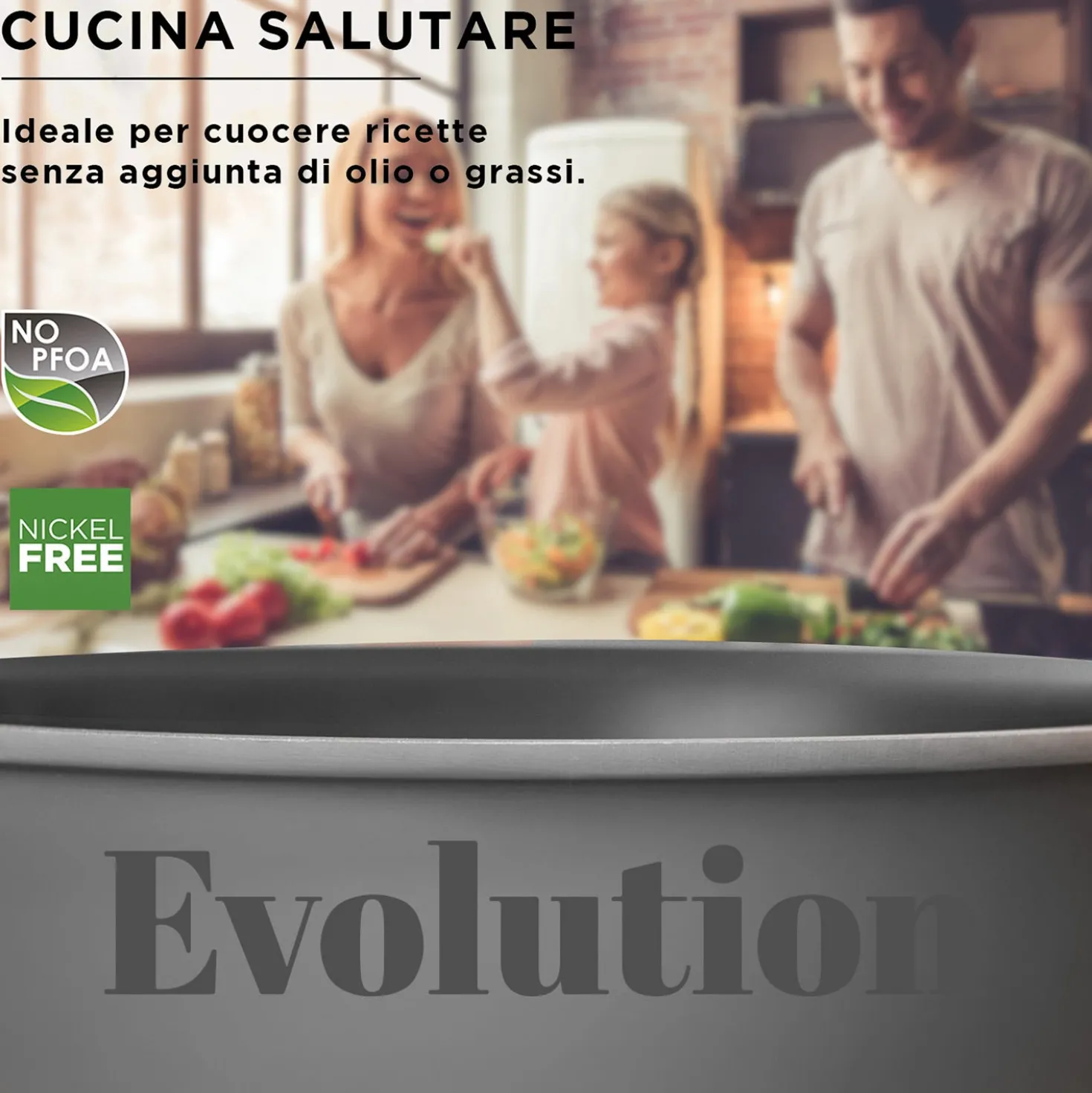Tegame 32 cm con coperchio Evolution