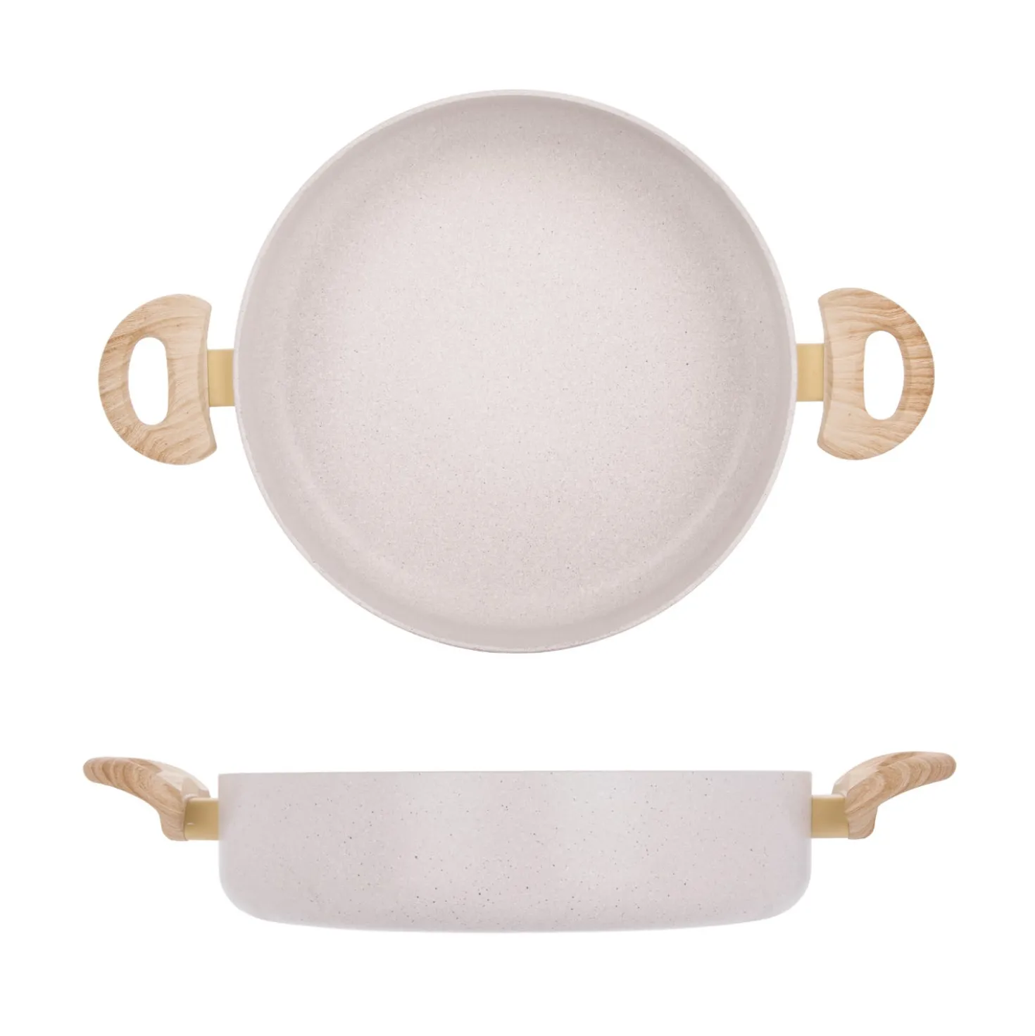 Tegame 28 cm Dolomitika manici effetto legno