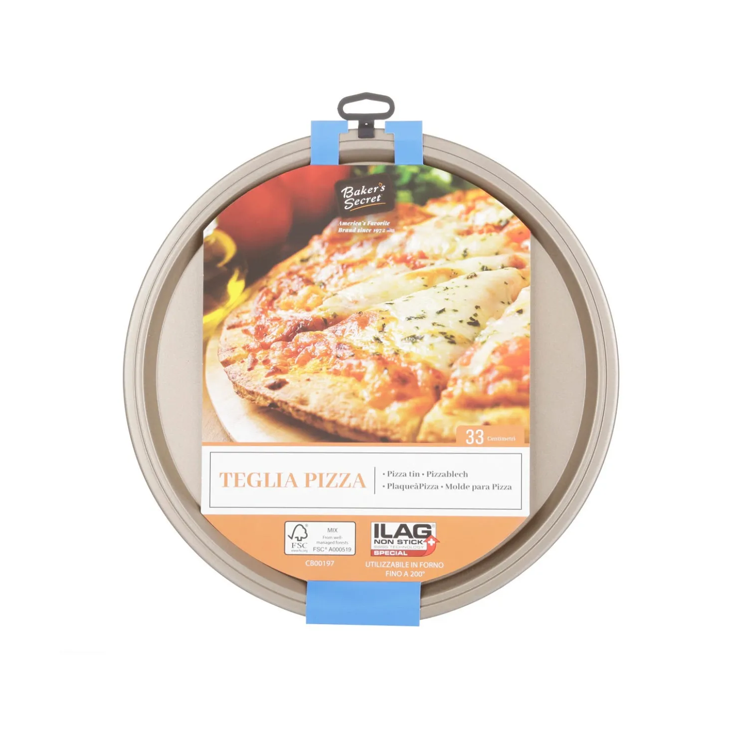 Teglia pizza 33 cm Baker’s Secret champagne