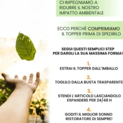 Topper 1 piazza e mezza in memory silver Datex