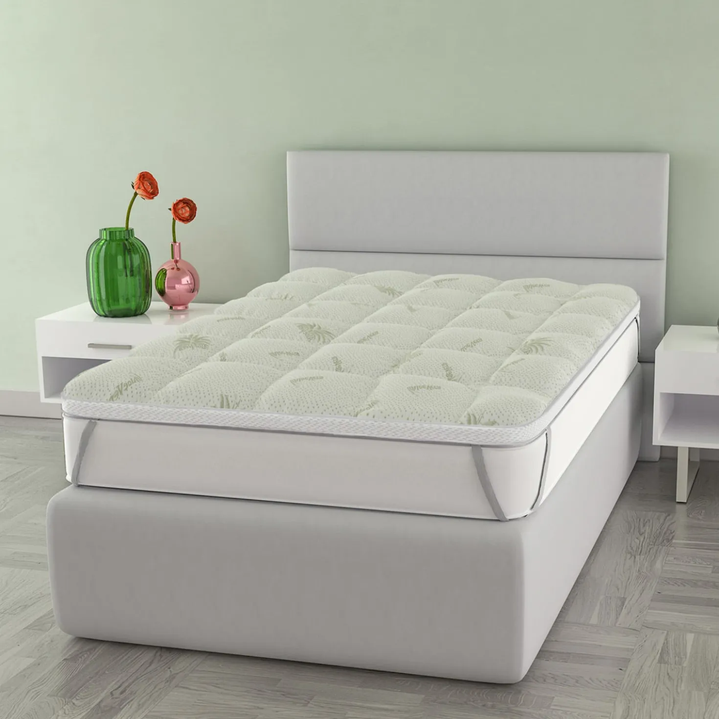 Topper 1 piazza e mezza trattamento Aloe 120x195 cm Wellness Datex