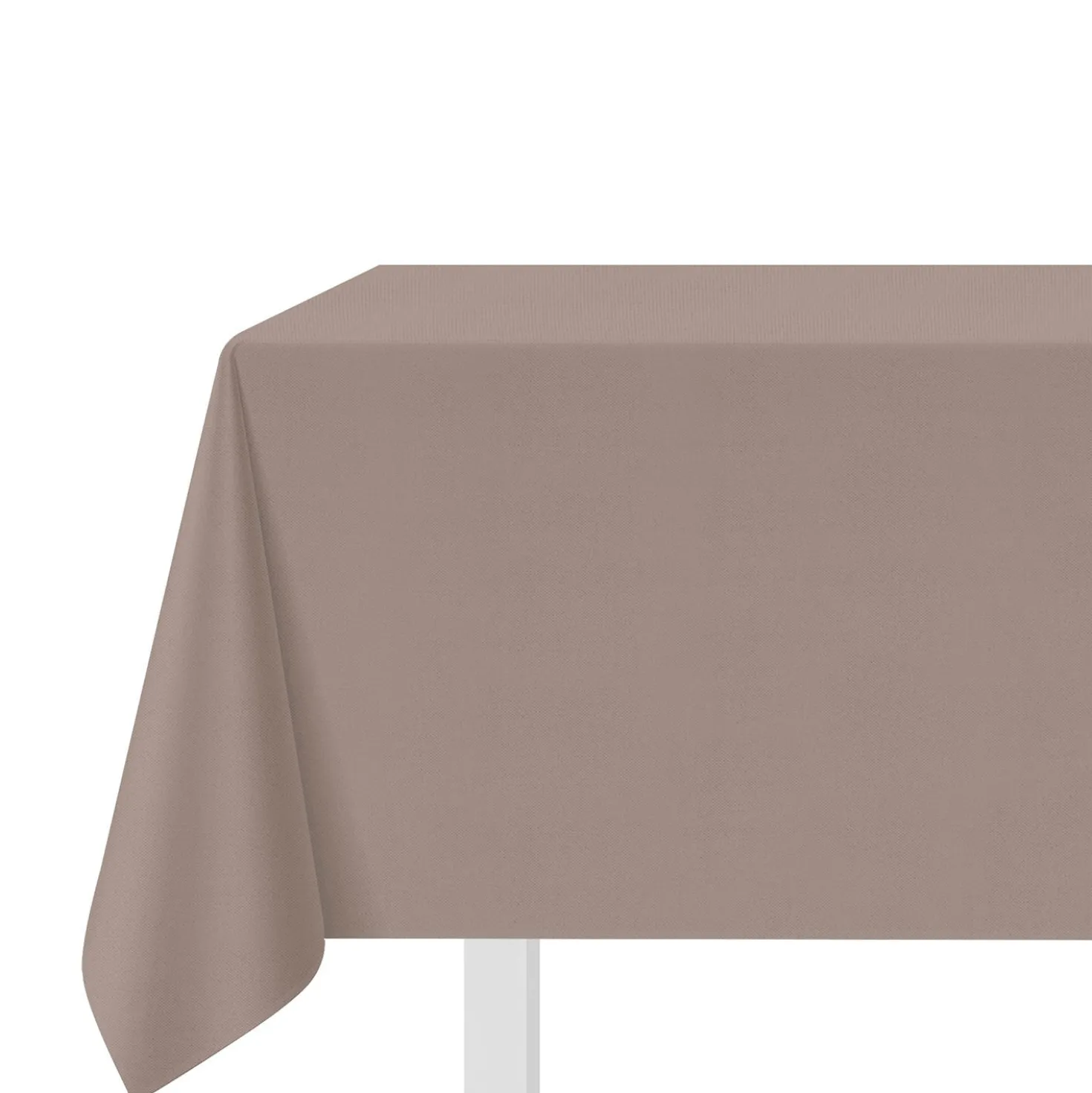 Tovaglia antimacchia 140x320 cm tinto filo tortora melange