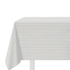 Tovaglia 140x140 cm cotone tinto filo righe scure