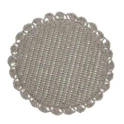 Tovaglietta decorativa 38 cm carta grigio