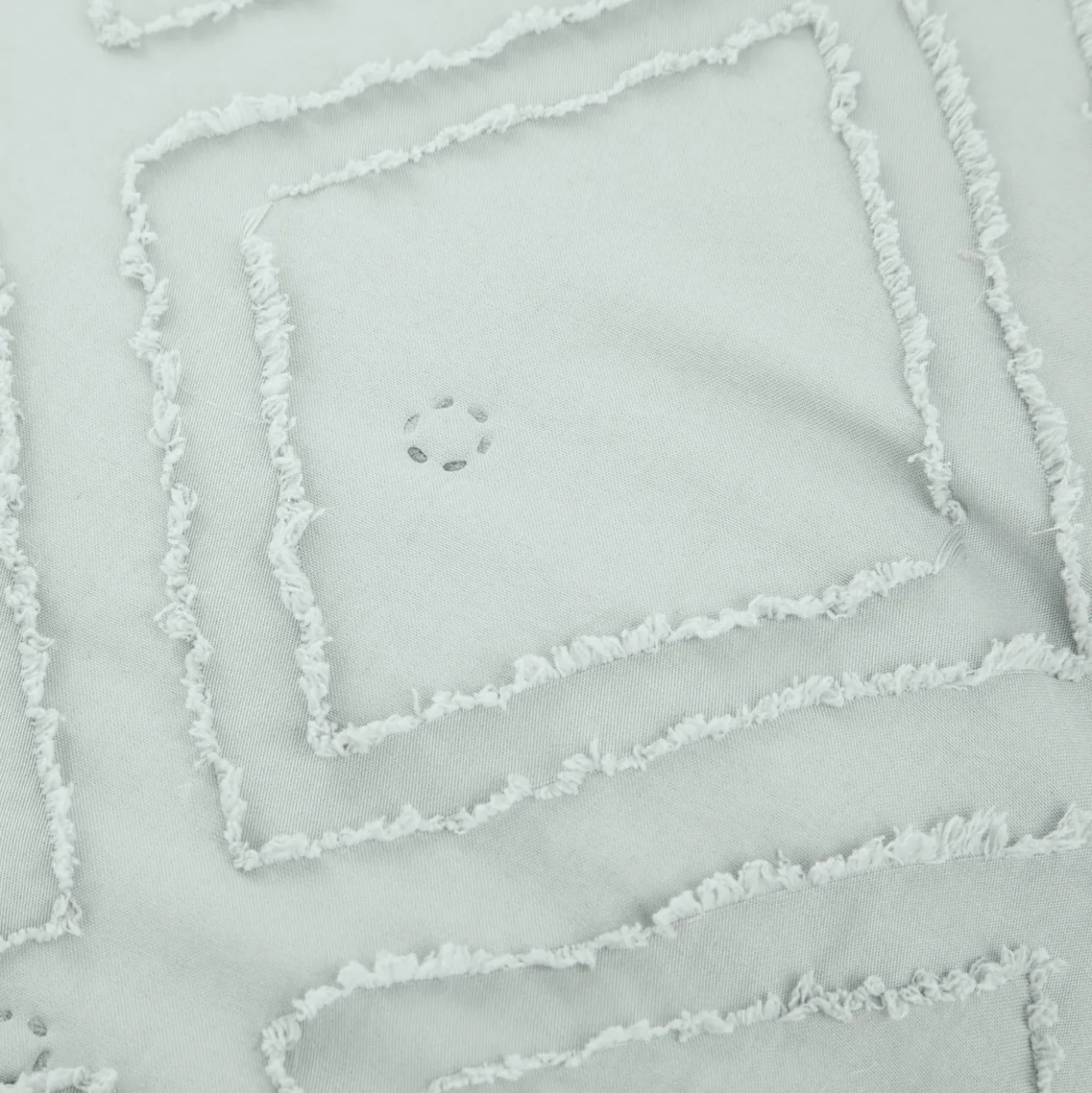 Trapuntino matrimoniale microfibra geometrico grigio