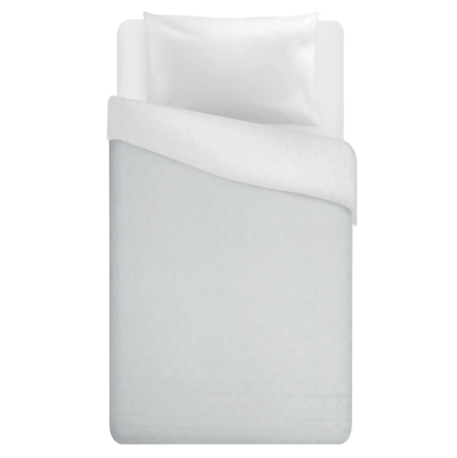 Trapuntino singolo microfibra Water washed verde bianco