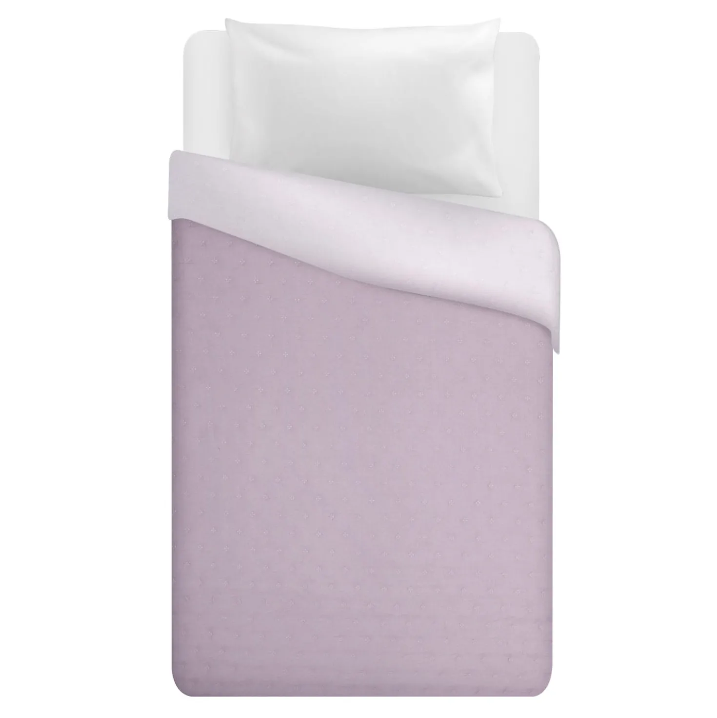 Trapuntino singolo microfibra Water washed rosa malva