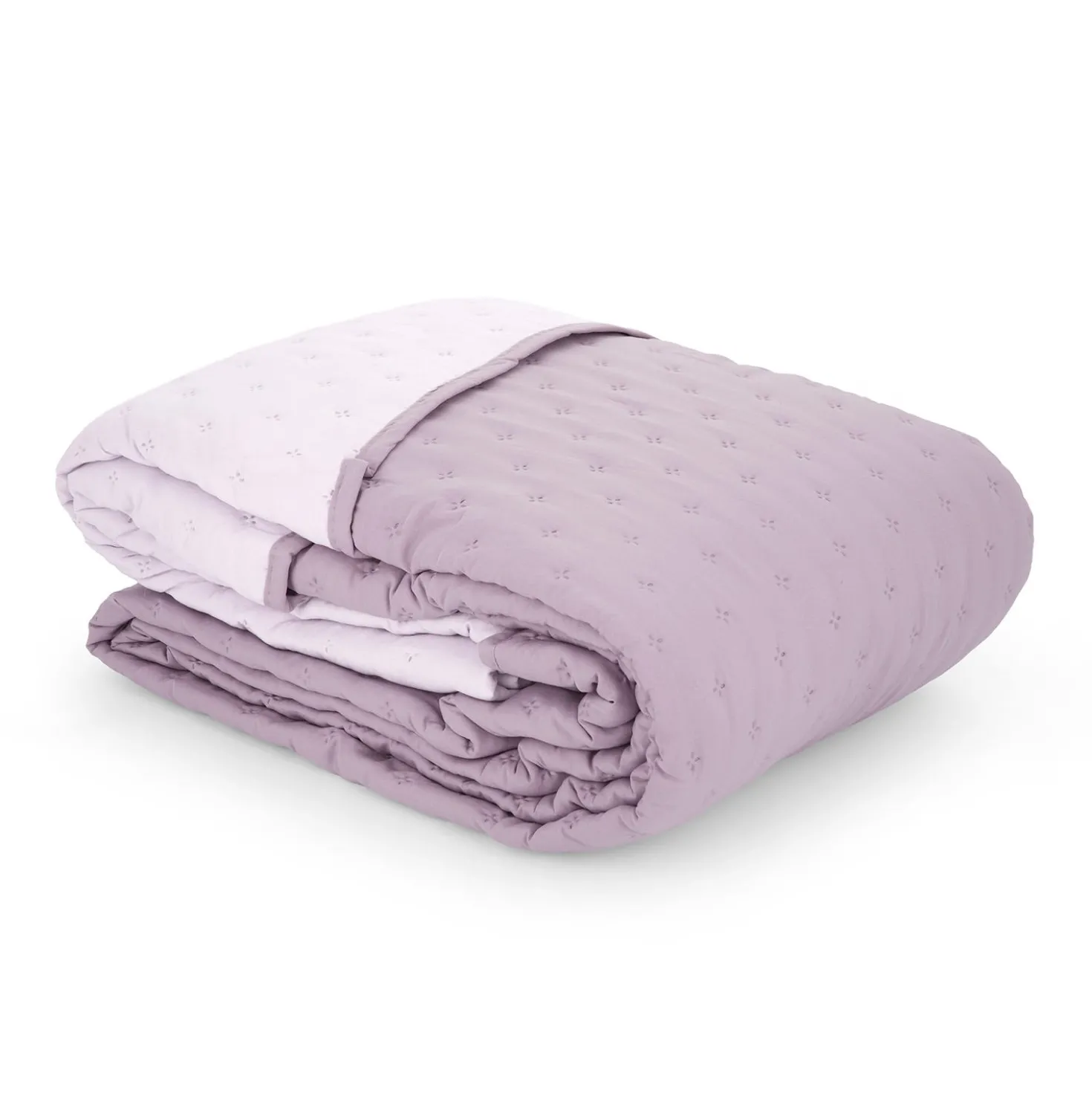 Trapuntino singolo microfibra Water washed rosa malva