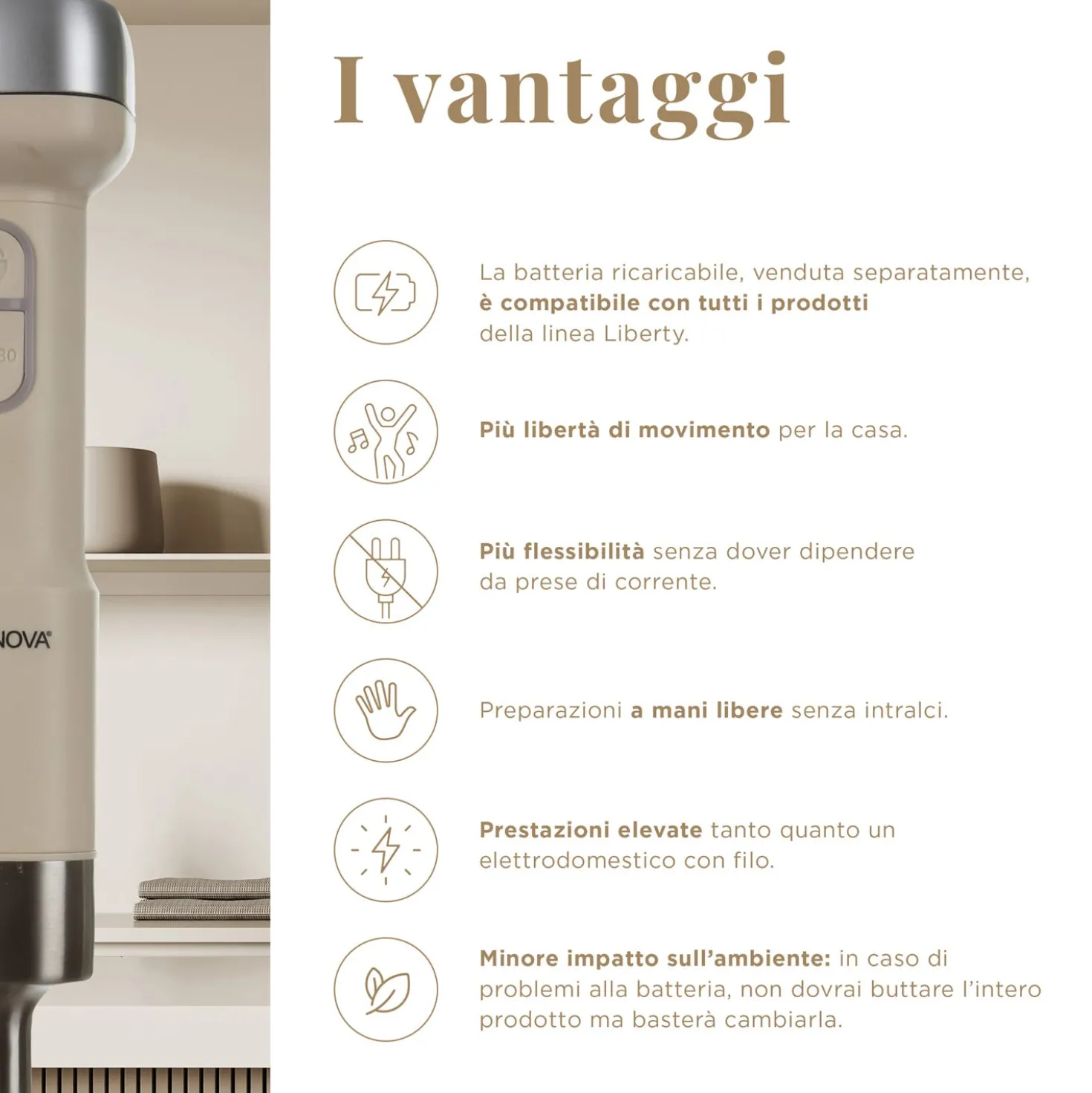 Tritatutto senza fili 200 W Liberty senza batteria