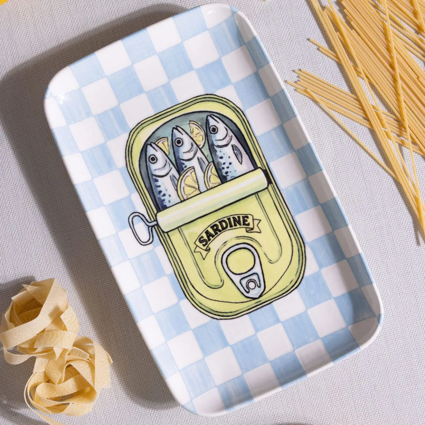 Vassoio Mediterranean pop in ceramica 31x20 cm