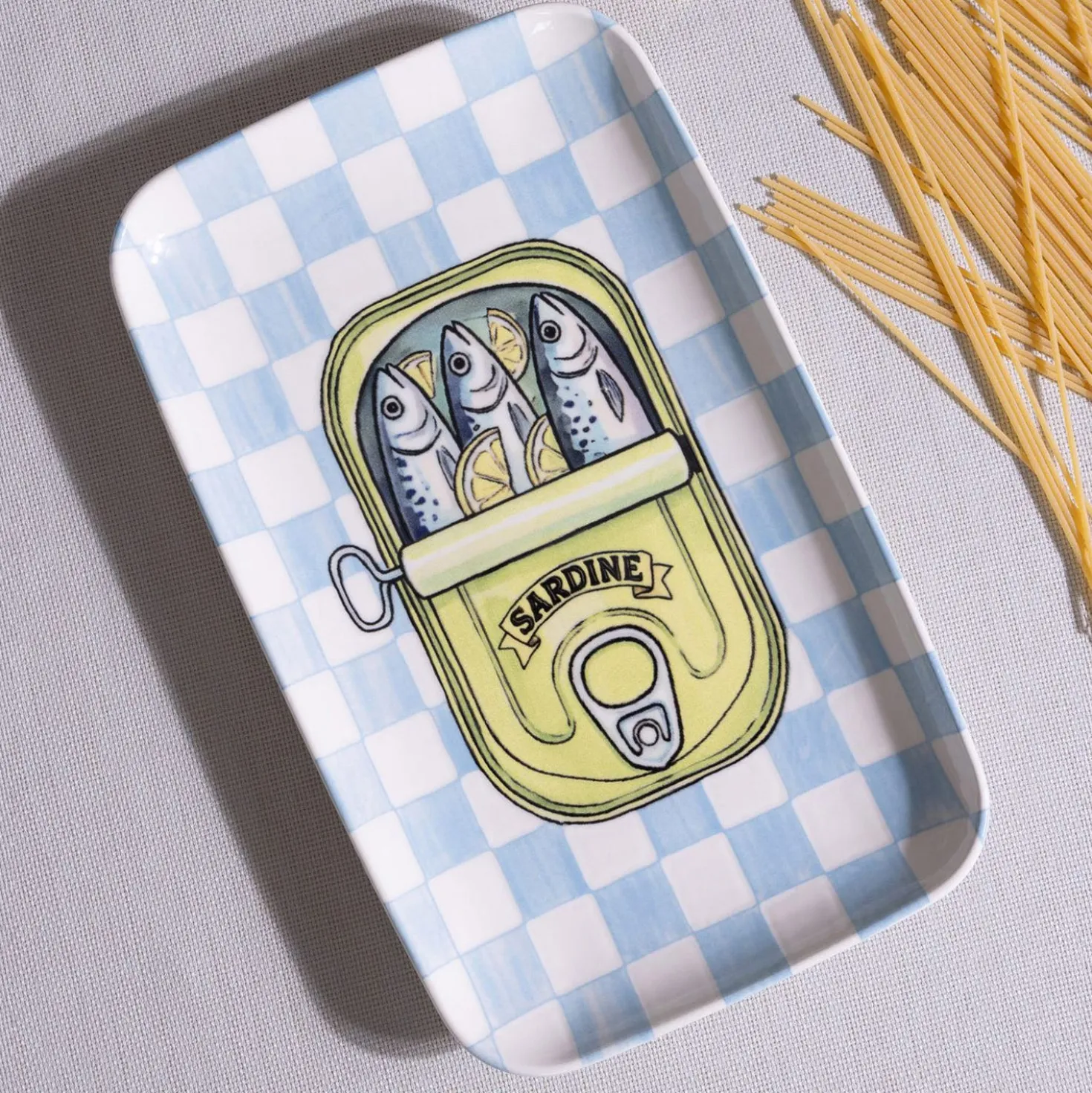 Vassoio Mediterranean pop in ceramica 31x20 cm