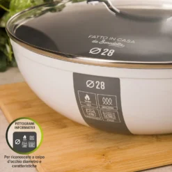 Wok induzione 28 cm con coperchio Fatto in casa da Benedetta