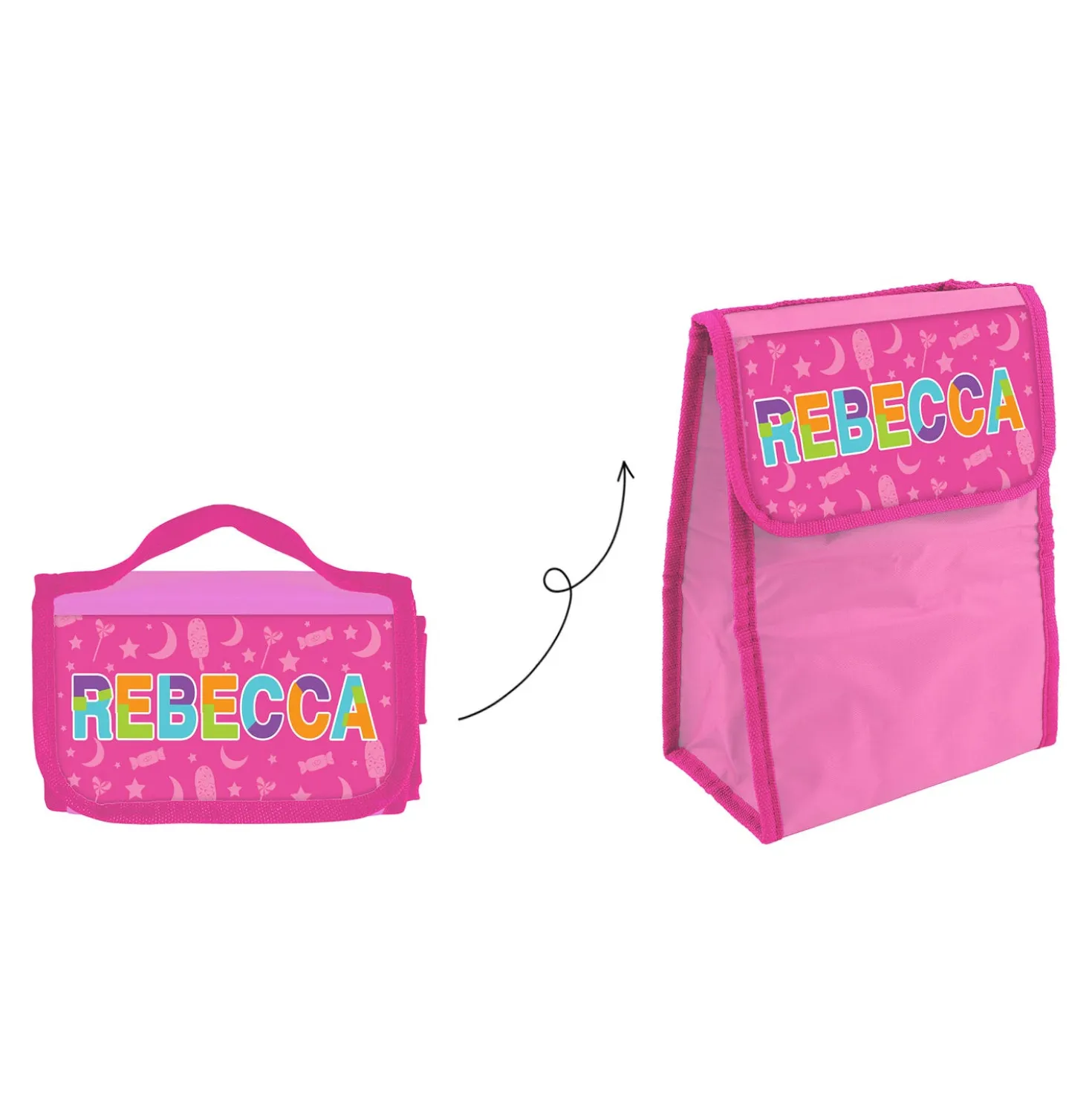 Zainetto bambina porta merenda nome Rebecca
