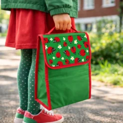 Zainetto bambini porta merenda decoro coccinelle