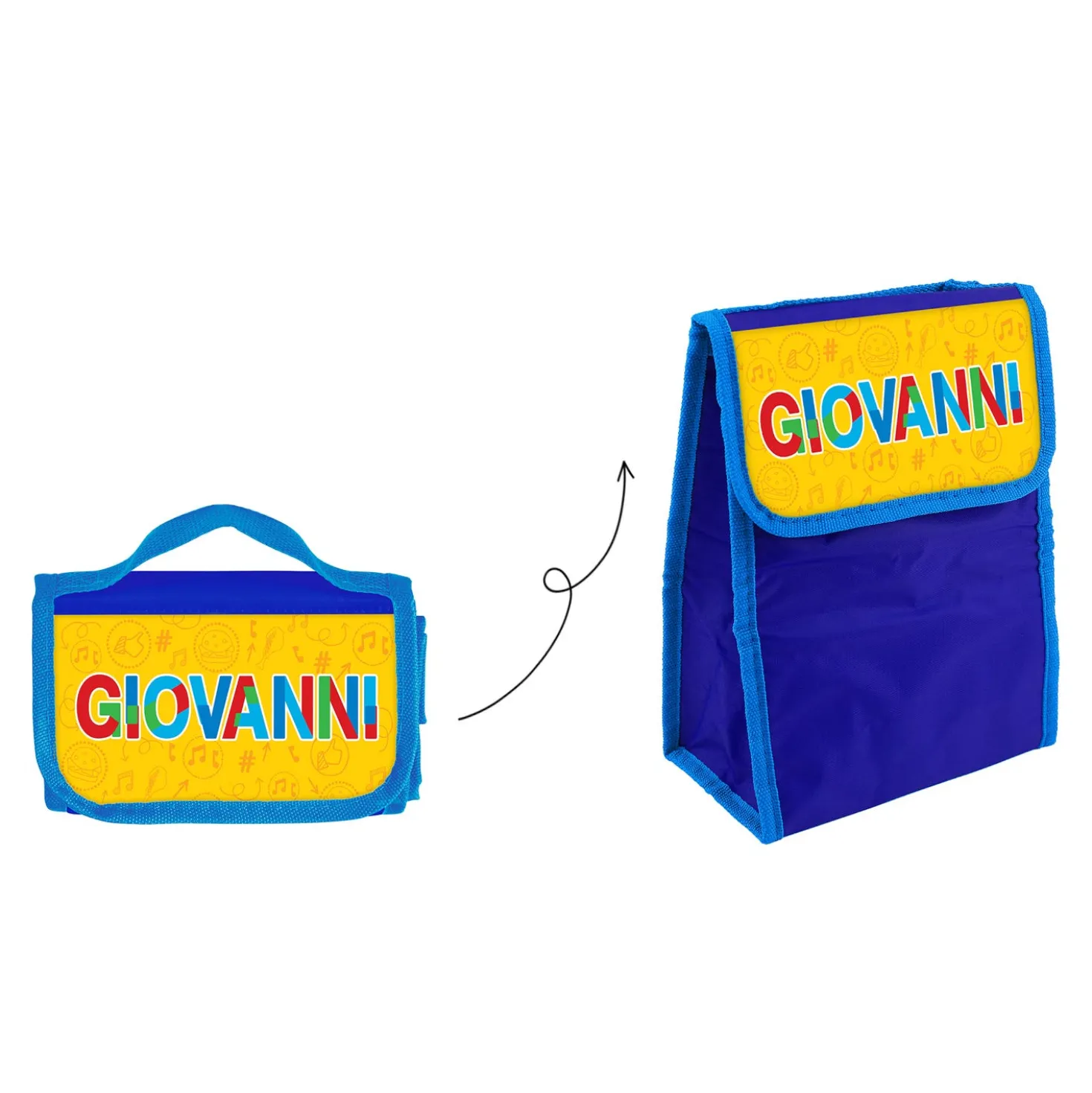 Zainetto bambino porta merenda nome Giovanni